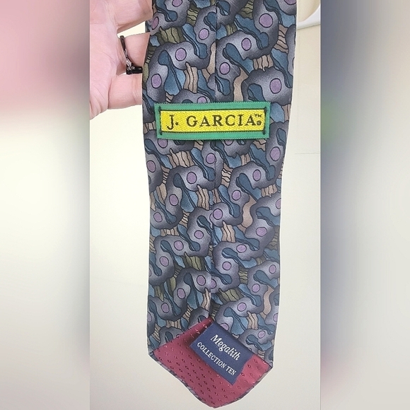 Vintage Men's J. Garcia Abstract Tie - Picture 3 of 3